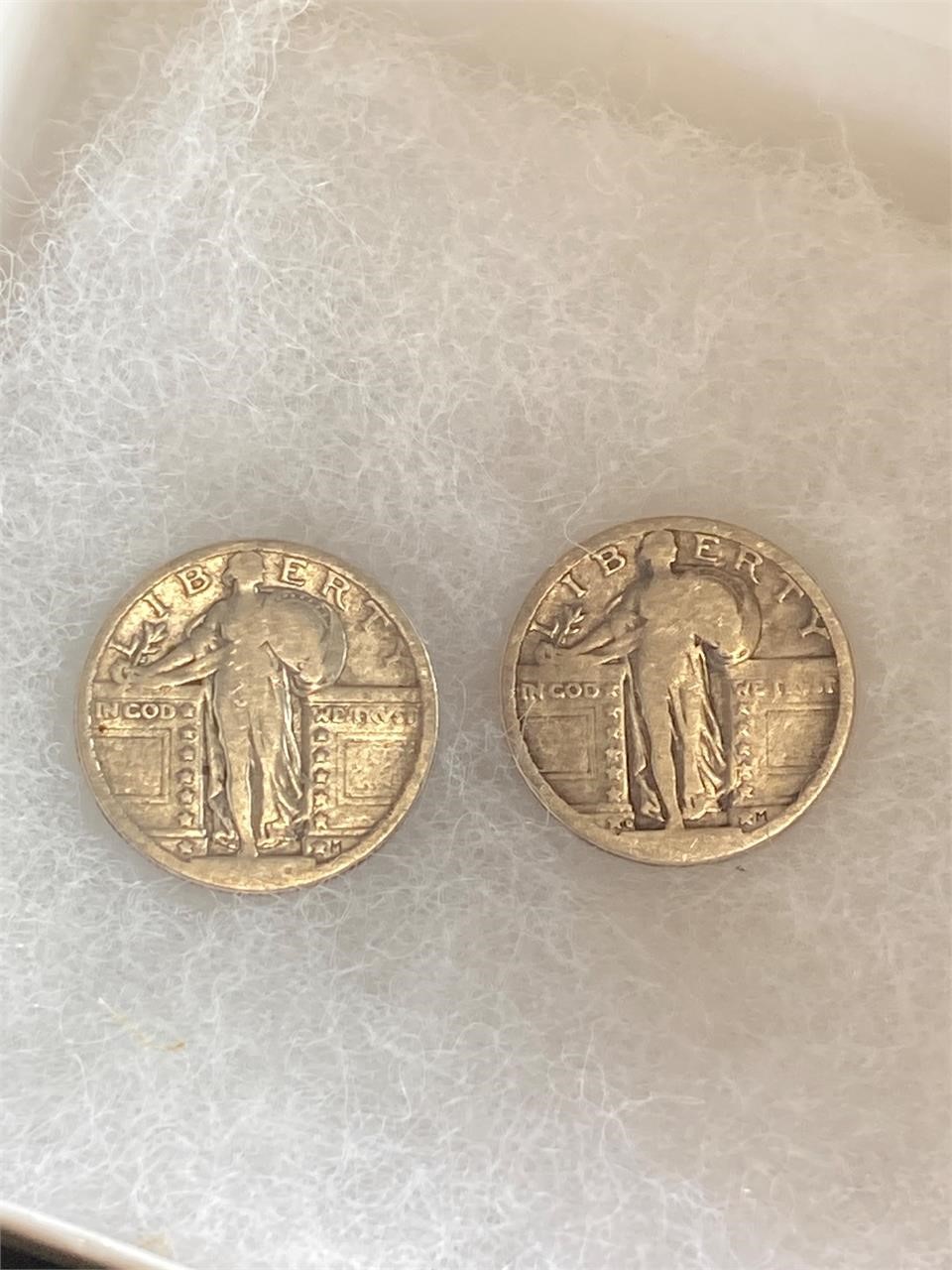 2 Standing Liberty Quarters