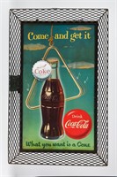 COME AND GET IT DRINK COCA-COLA CARDBOARD POSTER