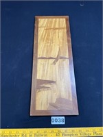 MCM Rosewood Inlaid Wall Plaque