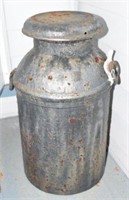 Primitive country milk can with double handles