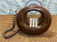 Vintage Western Electric Brown Donut Telephone