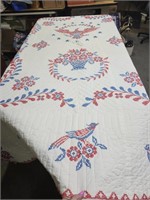 77 x 94"   Cross Stitch  Bedspread