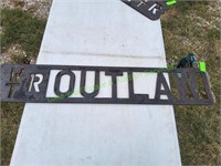 43x8 Outlaw W T R Metal Sign