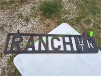 36x8 Ranch W T R Metal Sign