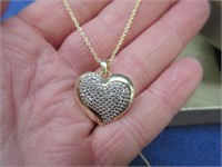 heart pendant necklace - 18 inch