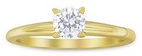 Gia 14k Gold Round .45ct Diamond Solitaire Ring