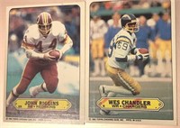 2- 1983 Topps Football Stickers- Riggins / Chandlr