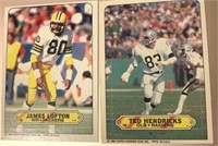 2- 1983 Topps Football Stickers-Lofton / Hendricks