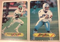 2- 1983 Topps Football Stickers- McNeil /Hill