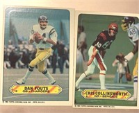 2- 1983 Topps Football Stickers-Dan Fouts