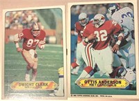 2- 1983 Topps Football Stickers- Clark / Anderson