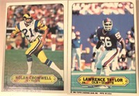 2- 1983 Topps Football Stickers-LT / Cromwell