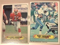 2- 1983 Topps Football Stickers-Dorsett  / Andrews