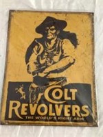 Colt Revolvers Tin Sign