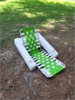 Aluminum frame webbed floating lawn chair