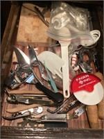 Kitchen Oddities Drawer with spatulas,scoops, can
