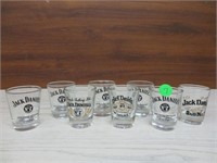 8 Jack Daniels Shot Glasses