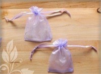100 Large Organza Bags - Lavender