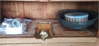 Brass wall sconce and other