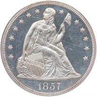 $1 1857 PCGS PR62 CAM CAC