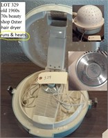 ca 60s\70s beauty shop OSTER hair dryer RUNS/HEATS