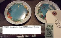 2 small plates marked KPM Germany Bavaria