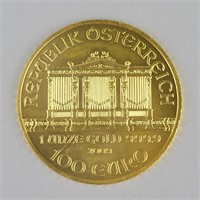 2009 One Ounce Fine Gold 100 Euro Coin.