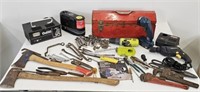 TOOL BOX AND ASSORTED TOOLS
