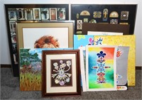 SIGNED PAINTINGS AND VARIOUS PRINTS