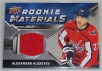 Alexander Alexeyev Rookie Materials Jersey card