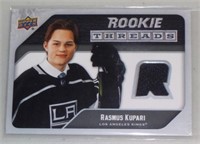 Rasmus Kupari Rookie Threads Jersey card