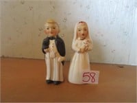 Bride and Groom two faced S&P shakers japan 50's