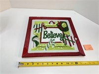 Believe Christmas Plate