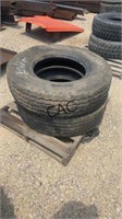Lot of 2 - 22.5R Tires