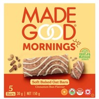 2 BOXES - MadeGood Mornings Soft Baked Oat Bars