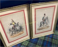 VINTAGE SOLDIER ON HORSEBACK PRINTS