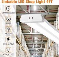 2 Ct 4FT Linkable LED Shop Light for Garages