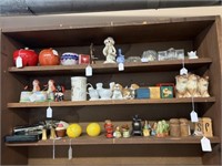 3 Shelves- Novelty Shakers, Canisters & Figurines