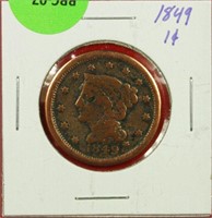 1849 Braided Hair Large Cent AG