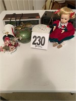 Doll with Porcelain Face & Hands, Radio & Misc.