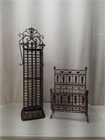 Decorative Metal + Fretwork Wire Rack + Stand