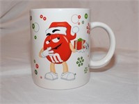 Red & Yellow M&M Christmas Coffee Mug