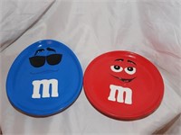 Red & Blue M&M Decorative Wall Plates