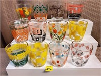 Lot of Assorted Vintage Sour Cream Glasses