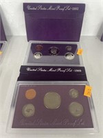 1992 & 89 mint proof sets