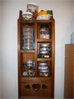 Wood Wall Organizer Shelf w/ Arts & Crafts Supply