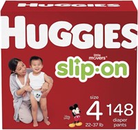 Size 4 148ct Huggies Little Movers Slip On Diapers