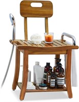 Lovitgo 19' Teak Shower Bench with Handle