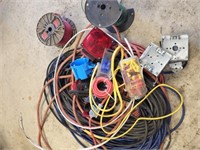 Electrical parts like cable and wire seen in pics.