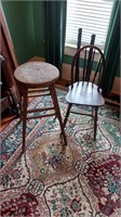 Vintage stool &chair
